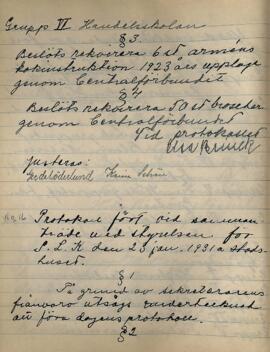 Styrelseprotokoll 1931-01-23