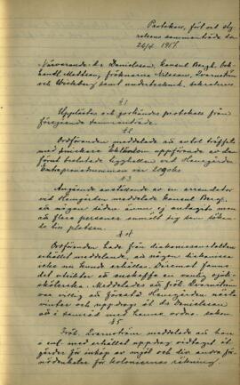 Styrelseprotokoll 1917-04-26