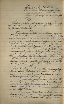 Protokoll 1891-02-27