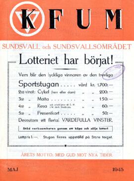 Månadsblad, K.F.U.M i Sundsvall, Nr 3, 1945
