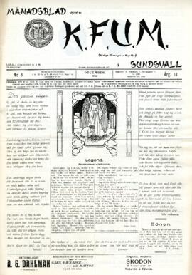 Månadsblad, K.F.U.M i Sundsvall, Nr 8, 1922