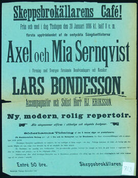 Affisch nr 0713, konsert