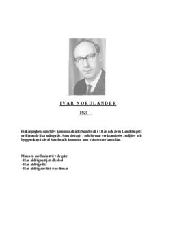 Transkribering, Intervju med Ivar Nordlander, Sundsvall, Band 227-228, 2001-03-13