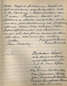 Styrelseprotokoll 1939-02-15
