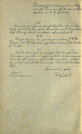 Styrelseprotokoll 1901-04-27