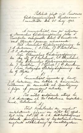 Styrelseprotokoll 1903-05-25