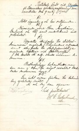 Styrelseprotokoll 1900-05-09