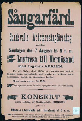 Affisch nr 0881, lustresa, konsert
