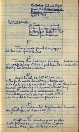 Styrelseprotokoll 1946-03-29