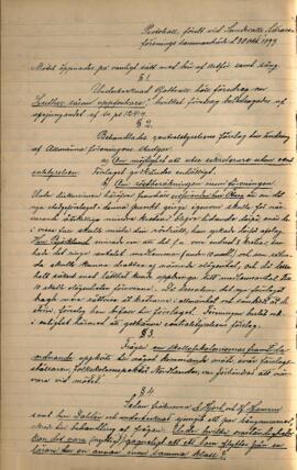 Protokoll 1899-10-30