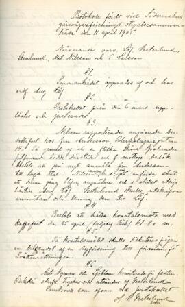 Styrelseprotokoll 1905-04-11