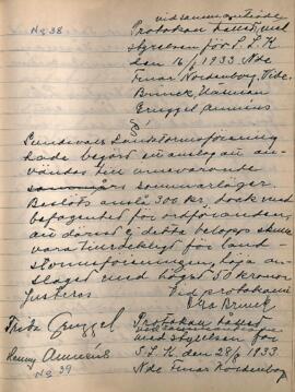 Styrelseprotokoll 1933-08-28