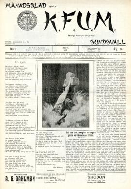 Månadsblad, K.F.U.M i Sundsvall, Nr 2, 1918