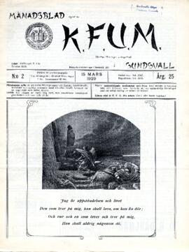 Månadsblad, K.F.U.M i Sundsvall, Nr 2, 1929