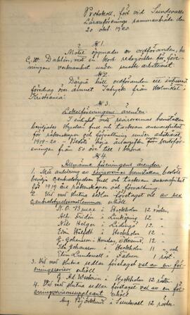Protokoll 1920-10-20