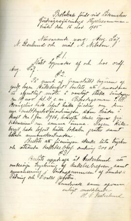 Styrelseprotokoll 1905-11-16
