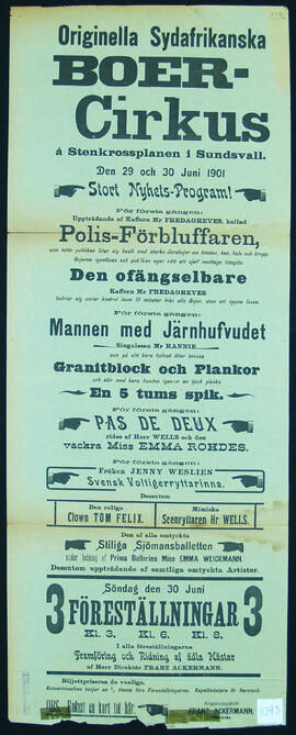 Affisch nr 1093, cirkus