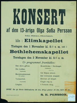Affisch nr 2424, konsert