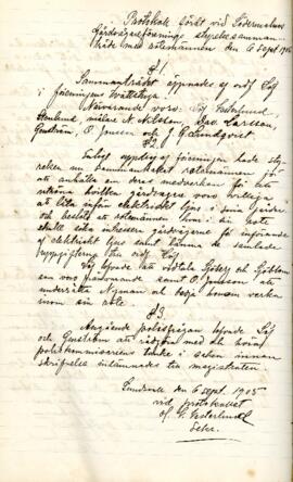 Styrelseprotokoll 1905-09-06