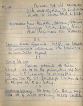 Styrelseprotokoll 1943-11-09