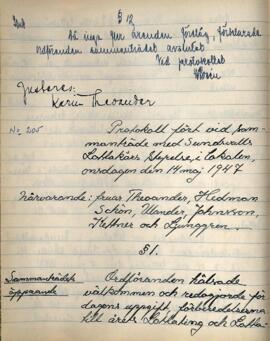 Styrelseprotokoll 1947-05-14