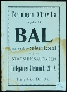 Affisch nr 0728, bal