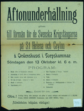 Affisch nr 0759, underhållning