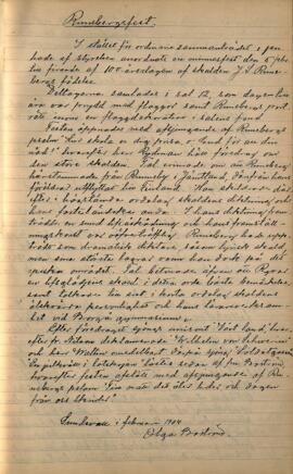 Rapport från Runebergsfesten 1904-02-05