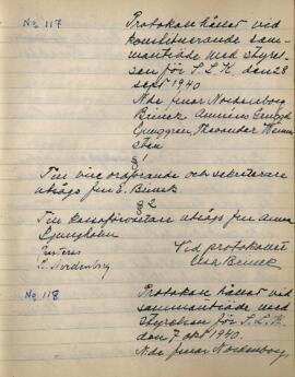 Styrelseprotokoll 1940-10-07