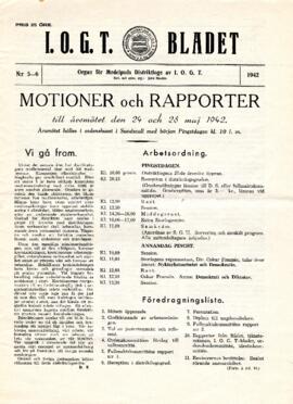 Distriktstidning, I.O.G.T BLADET Nr 5-6, 1942