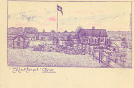 Vykort. Bro, klocktornet