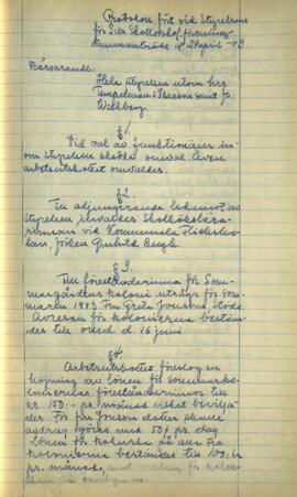 Styrelseprotokoll 1943-04-29