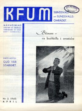Månadsblad, K.F.U.M i Sundsvall, Nr 3, 1940