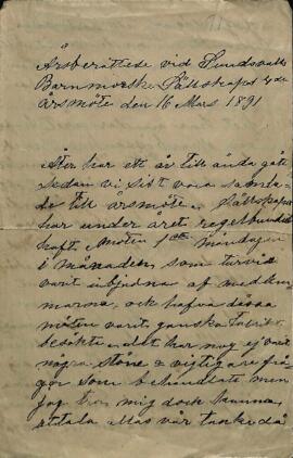 Årsberättelse 1890
