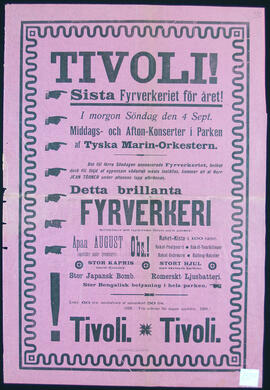 Affisch nr 2504, fyrverkeri, konsert