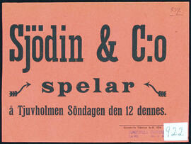 Affisch nr 0922, konsert