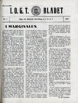 Distriktstidning, I.O.G.T BLADET Nr 7, 1937