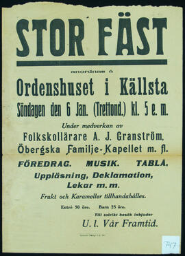 Affisch nr 0747, fest