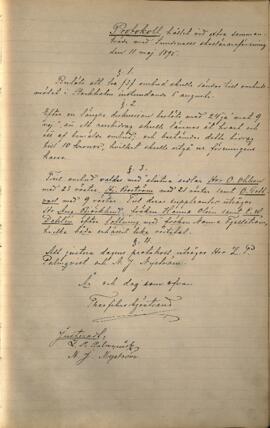 Protokoll 1895-05-11