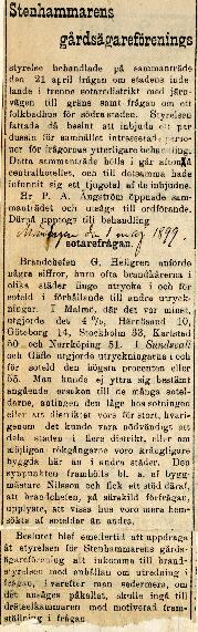 Tidningsartikel 1899-05-01