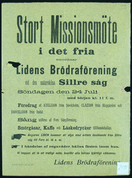 Affisch nr 2498, föredrag, uppträdande