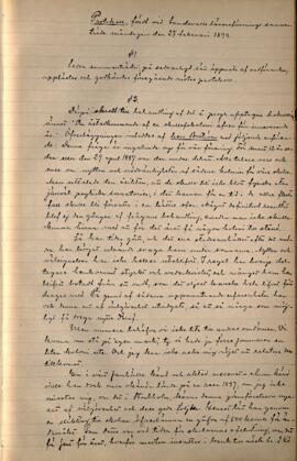 Protokoll 1899-02-27