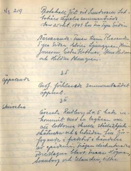 Styrelseprotokoll 1948-10-25