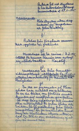 Styrelseprotokoll 1945-11-27