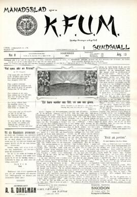 Månadsblad, K.F.U.M i Sundsvall, Nr 8, 1917