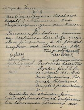 Styrelseprotokoll 1931-04-30