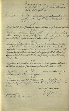 Styrelseprotokoll 1903-04-26