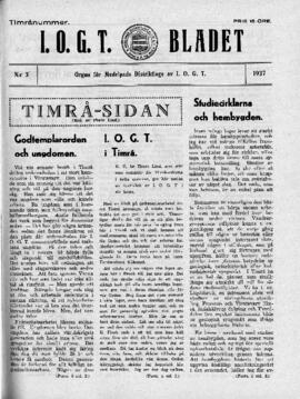 Distriktstidning, I.O.G.T BLADET Nr 3, 1937