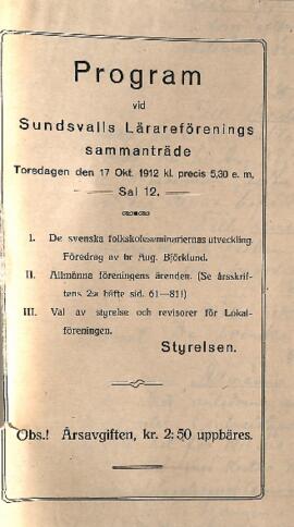 Protokoll 1912-10-17, program