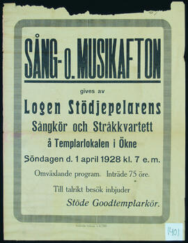 Affisch nr 1401, konsert